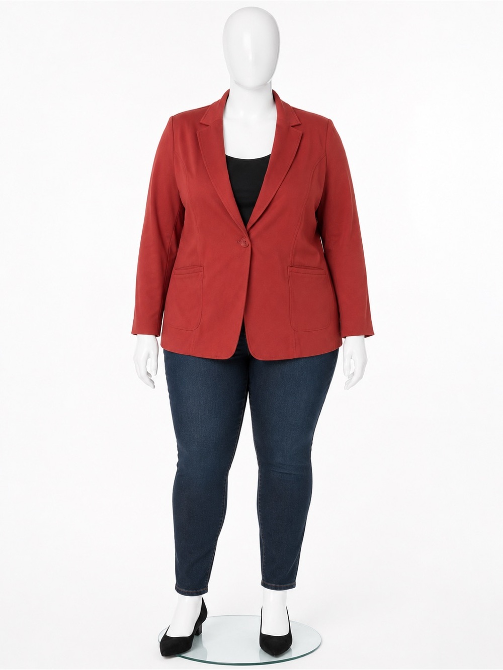 Torrid Plus Size 2 Rust Stretch Blazer Jacket Women’s 18/20 - Picture 1 of 4